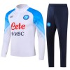 SSC Napoli Trainings Sweatshirt Pak Quarter-zip 2023-24 Witte - Heren